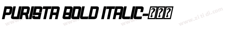 Purista Bold Italic字体转换
